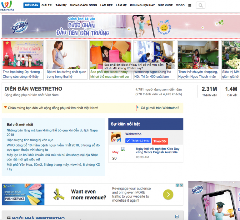 Webtretho.com SEO Traffic